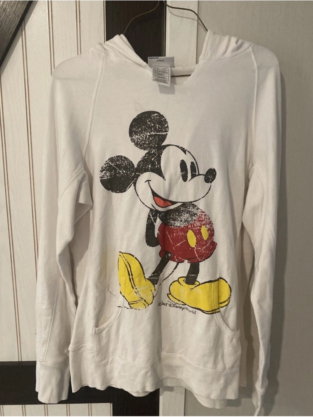 Walt Disney World Mickey Mouse White Hoodie Large